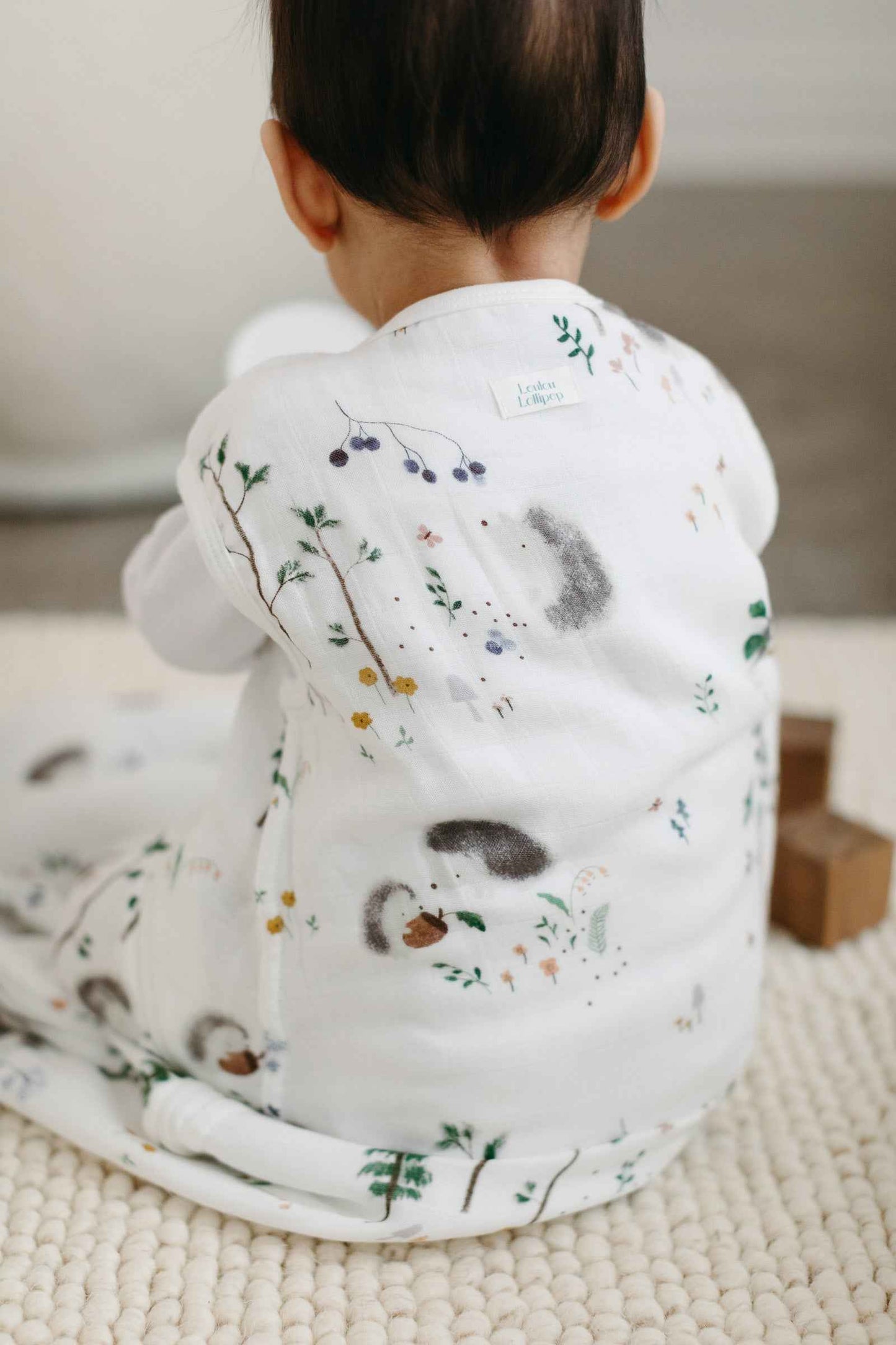 Baby Bamboo Muslin Sleep Sack 0.5 TOG - Hedgehogs