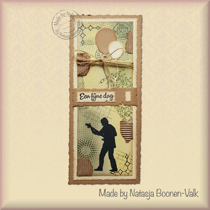 Nellie's Choice Clear Stamp Silhouette Teenagers Series Guitar Player