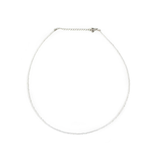 Rainbow Moonstone Bead Necklace - 2-3mm