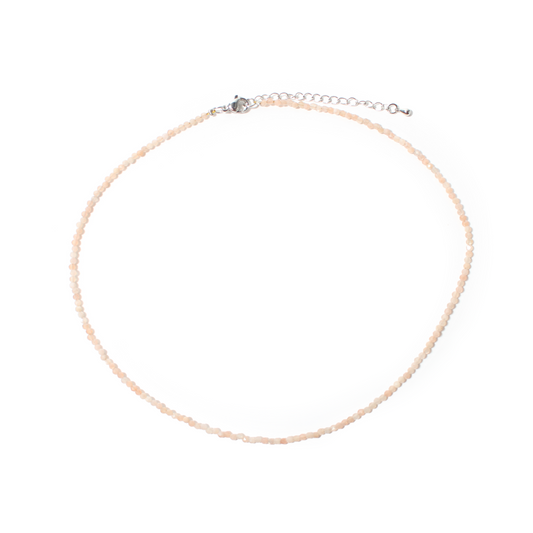 Sunstone Bead Necklace - 2-3mm