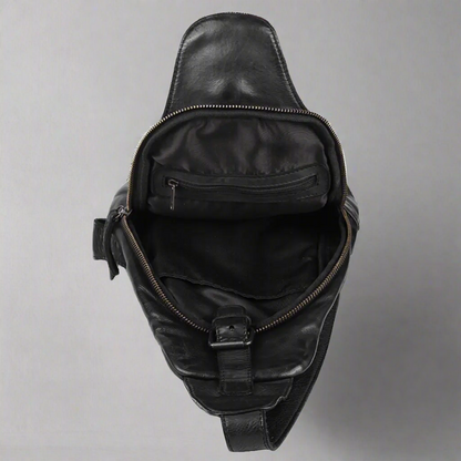 Off The Shoulder Leather Chest Backpack