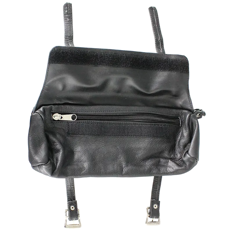 Open Road Double Buckle Small Leather Tool Bag