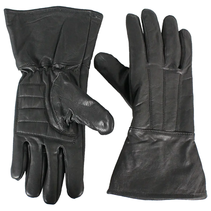 Open Road Men's Gauntlet Leather Motorcycle Gloves