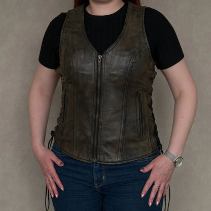 Open Road Women's Distressed Brown Vest