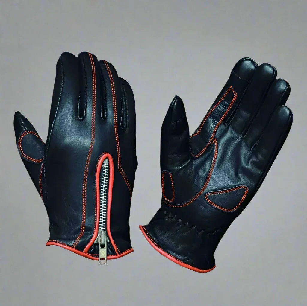 Open Road Women's Leather Motorcycle Gloves