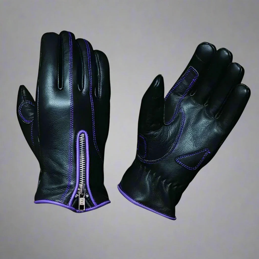 Open Road Women's Leather Motorcycle Gloves
