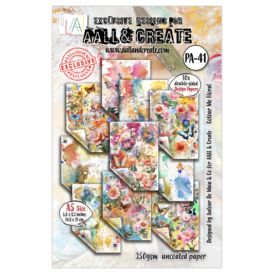 AALL and Create - A5 Design Paper - Colour Me Floral