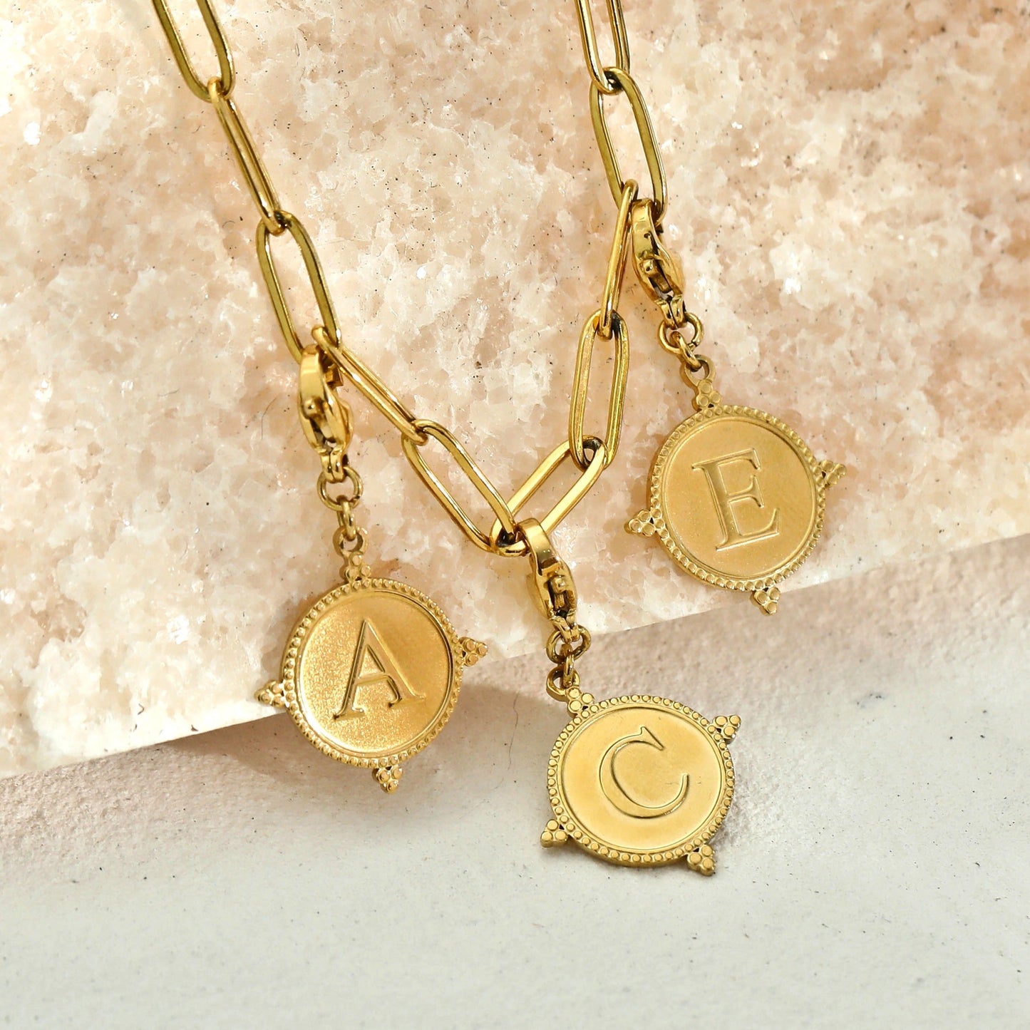 Gold Ornate Alphabet Letter Charms (A–Z) for Necklaces & Bracelets