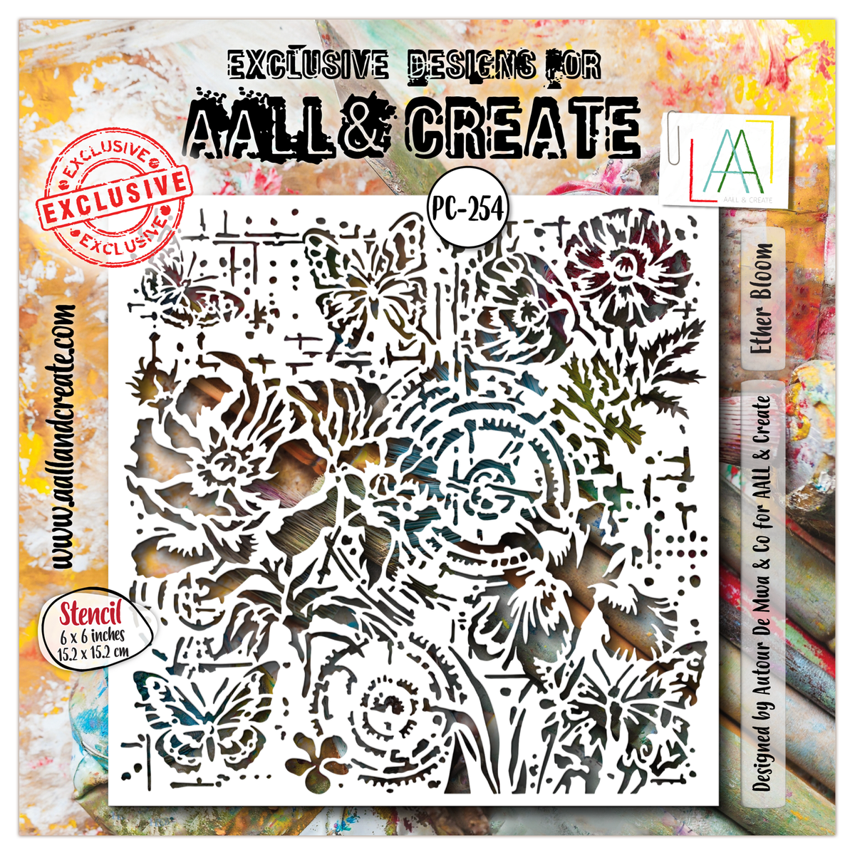 AALL and Create - 6"x6" Stencil - Ether Bloom