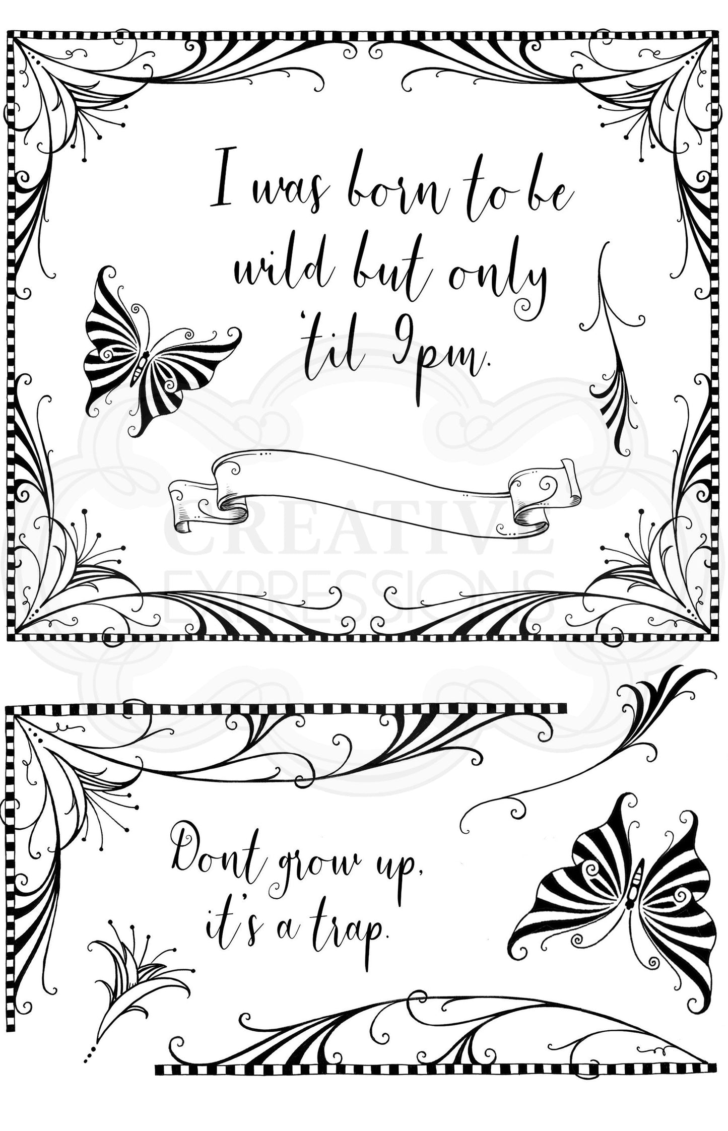 Elegance A5 Clear Stamp Set