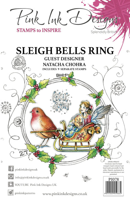 Sleigh Bells Ring A5 Clear Stamp Set