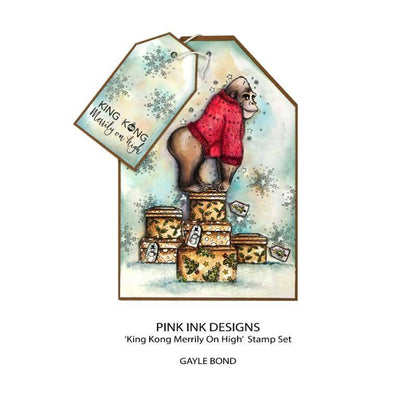 Pink Ink Designs King Kong Merrily On High 6 in x 8 in Clear Stamp Set