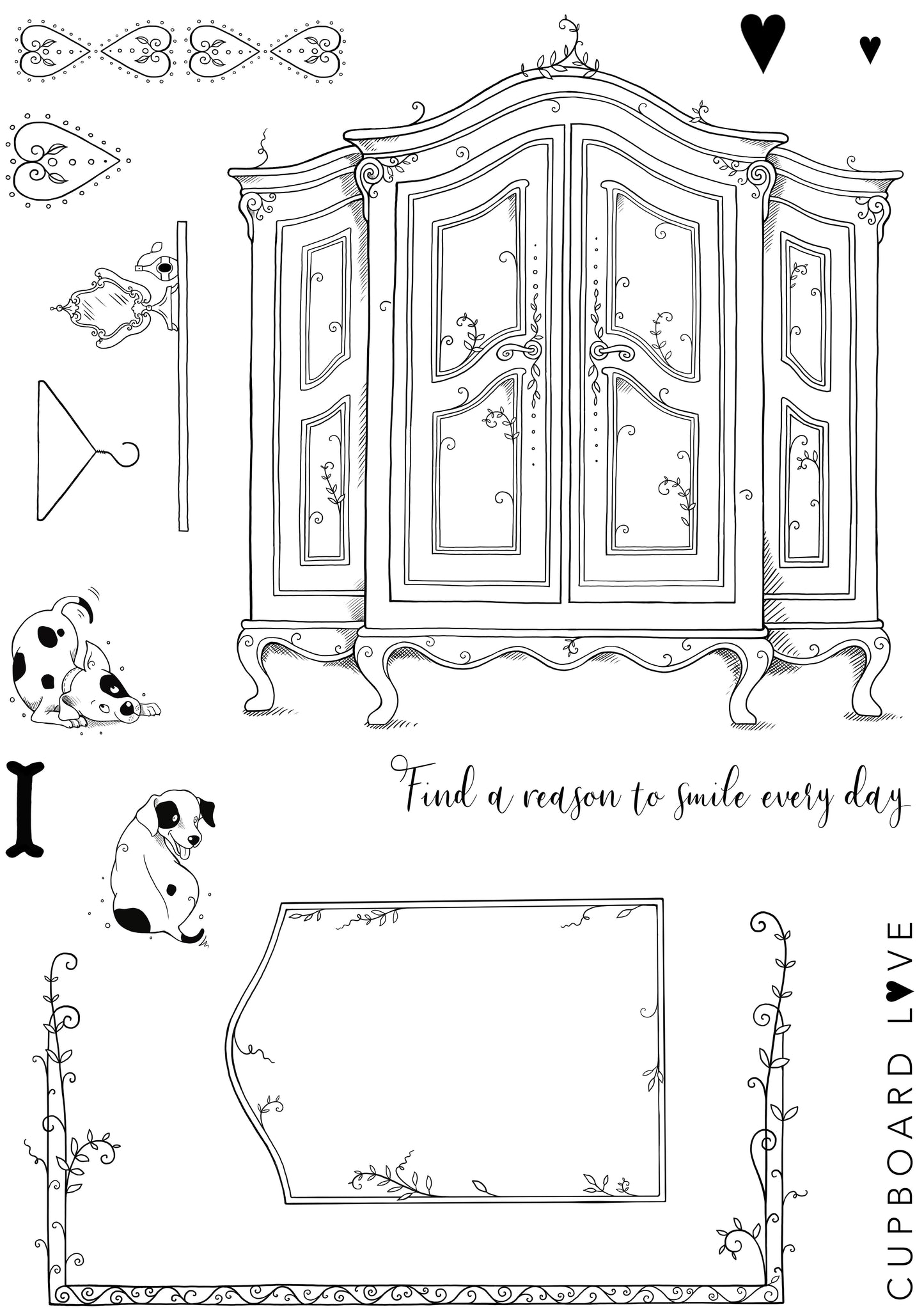 Pink Ink Designs Old Mother Cupboard 6 in x 8 in Clear Stamp Set