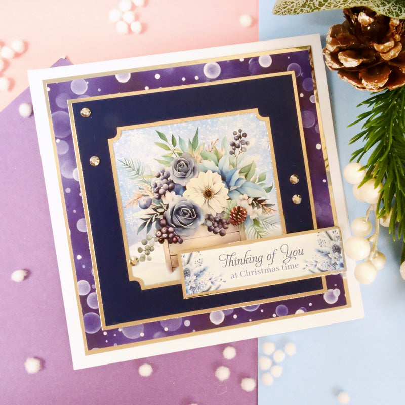 Festive Square Pocket Pad Apertures - Stunning Silver