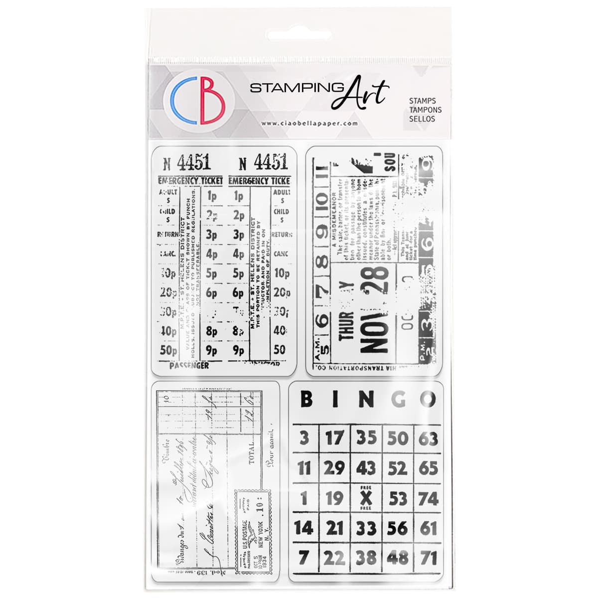 Ciao Bella Clear Stamp Set 4"x6" Home for the Holidays