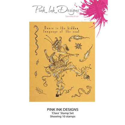 Pink Ink Designs Clara 6 in x 8 in Clear Stamp Set