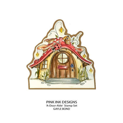 Pink Ink Designs A-Door-Able 6 in x 8 in Clear Stamp Set