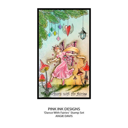 Pink Ink Designs Dance With Fairies 6 in x 8 in Clear Stamp Set