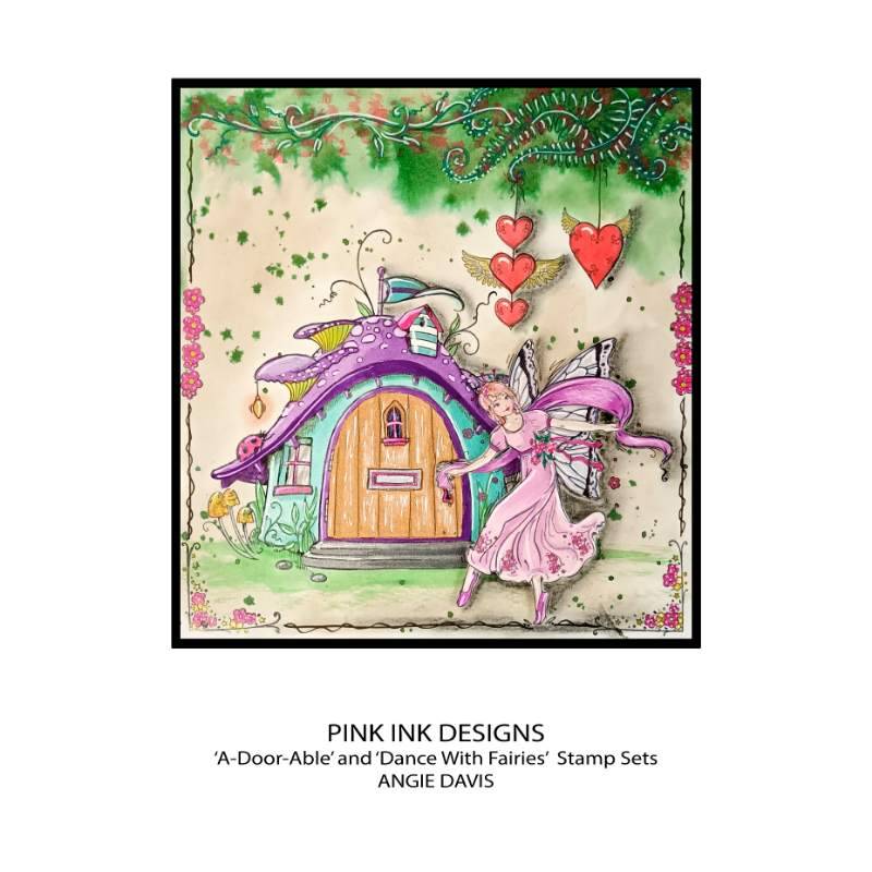 Pink Ink Designs A-Door-Able 6 in x 8 in Clear Stamp Set