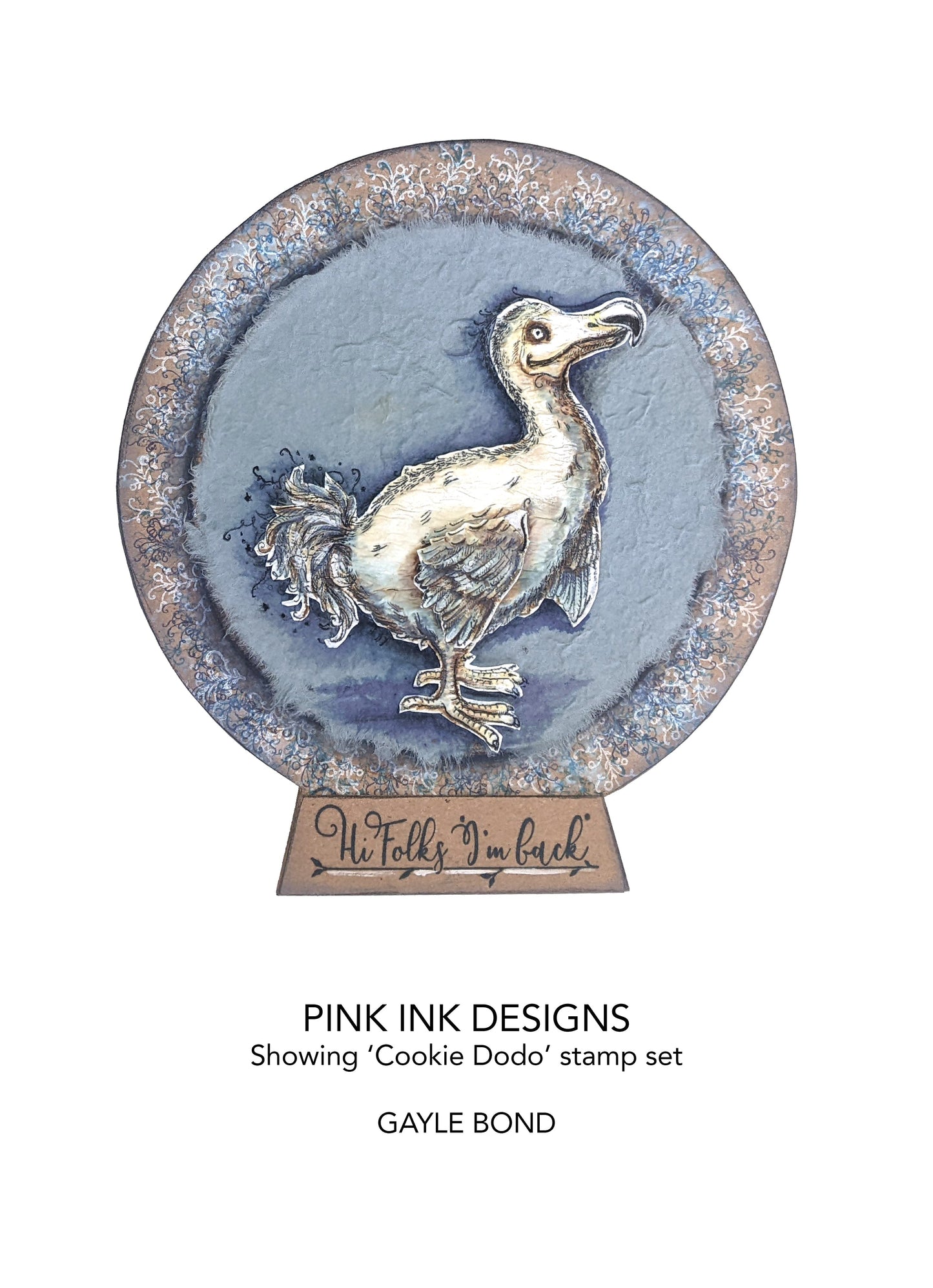 Pink Ink Designs Cookie Dodo 6 in x 8 in Clear Stamp Set