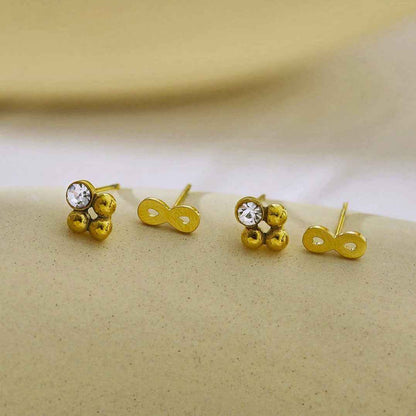 RENCE 2-Pair Stud Earrings Set