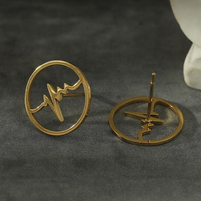 REXON 'Heart-Beat' Stud Earrings