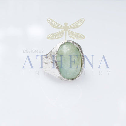 Seraphina’s Sea Ring | Ready-to-Ship Aquamarine Birthstone Ring | Sterling Silver