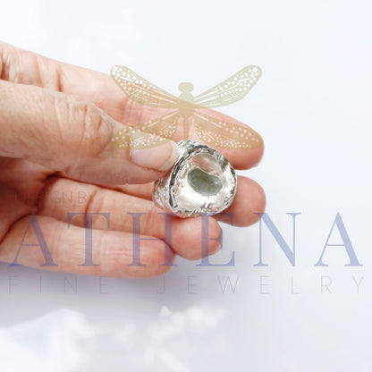 Seraphina’s Sea Ring | Ready-to-Ship Aquamarine Birthstone Ring | Sterling Silver