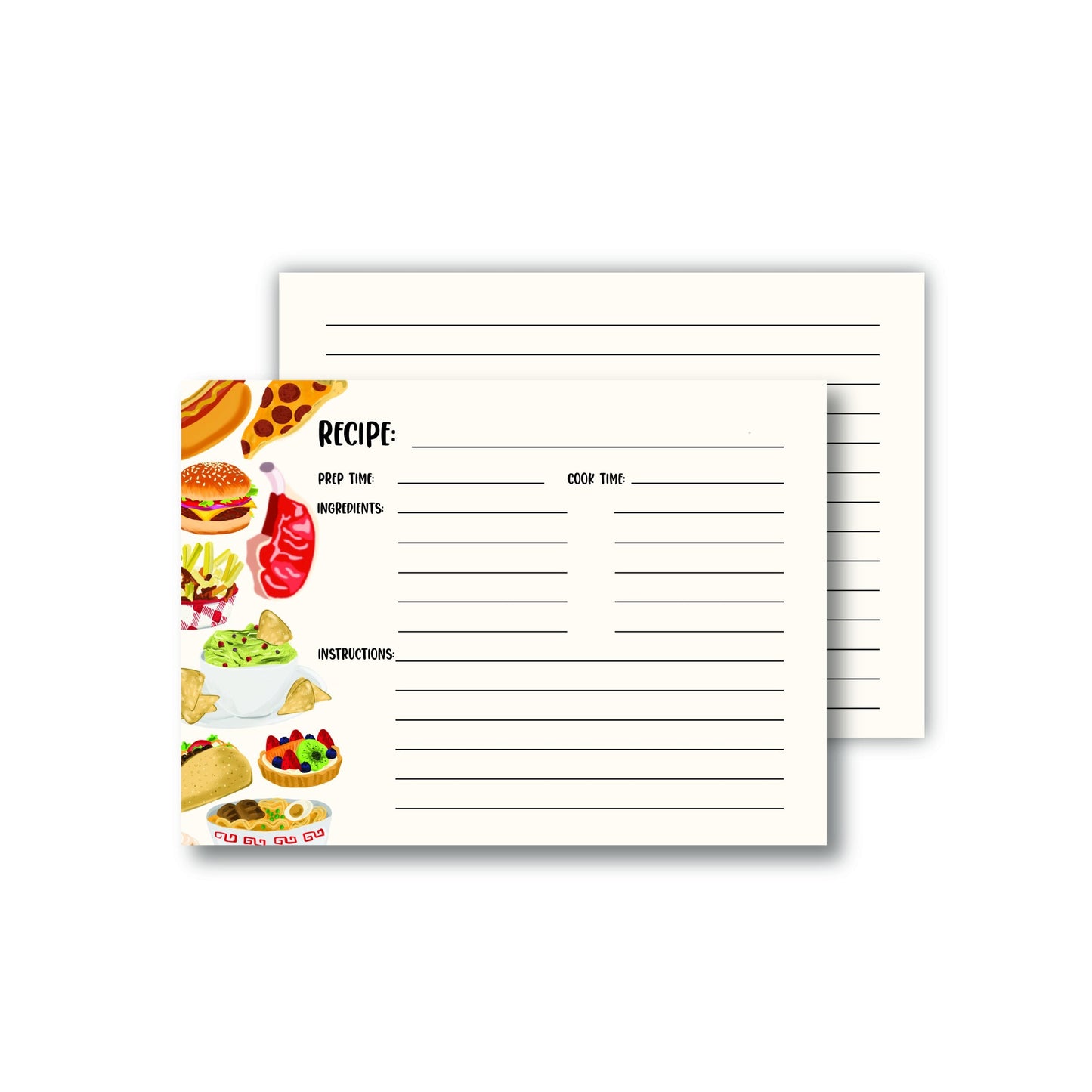 Food Recipe Cards - 8 PK