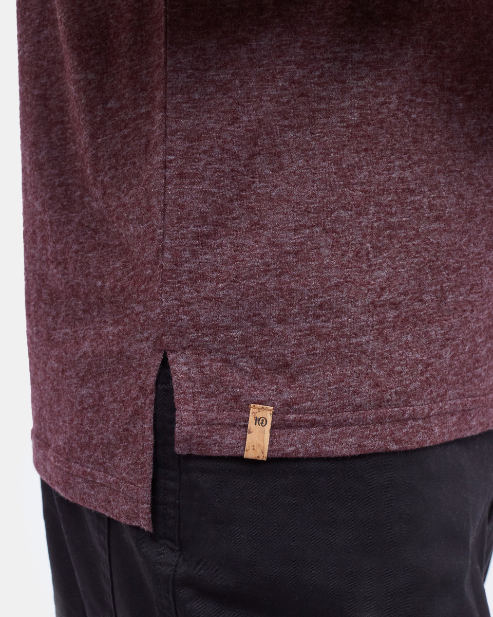 Hanf Stufen-Saum T-Shirt