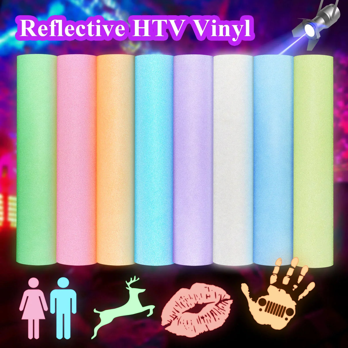 Teckwrap Reflective HTV- Ink Black | Fashionable & Durable HTV for T-Shirts & Costumes
