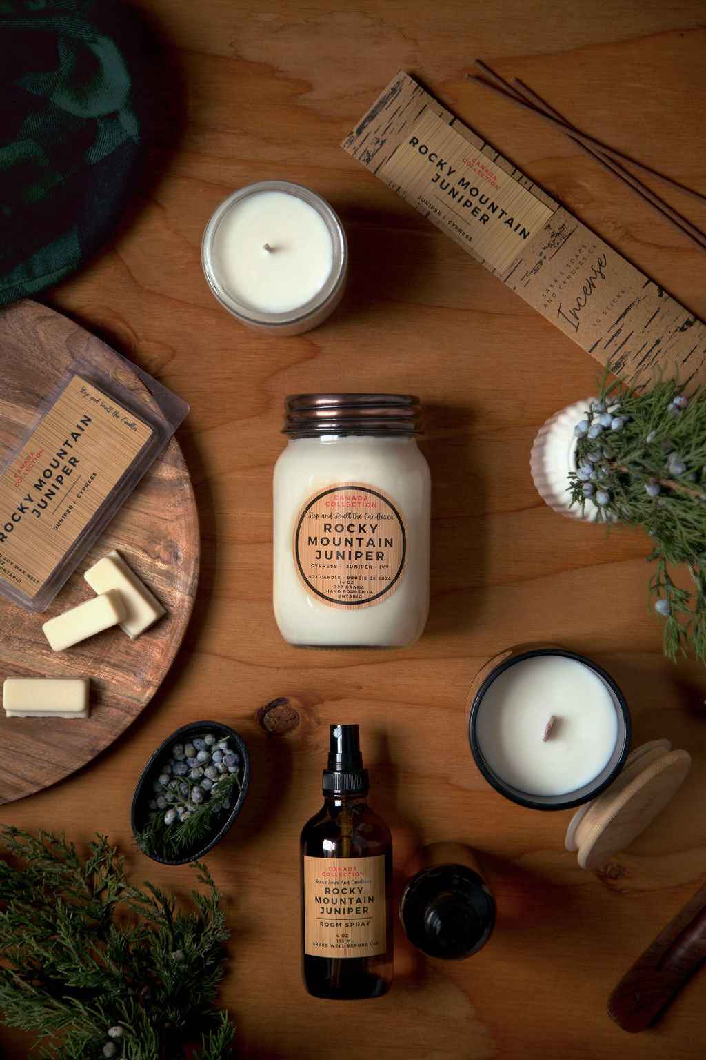 Rocky Mountain Juniper:  14oz Soy Candle
