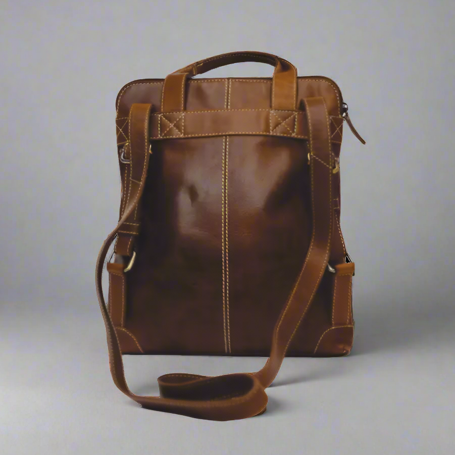 Rugged Earth Leather Backpack