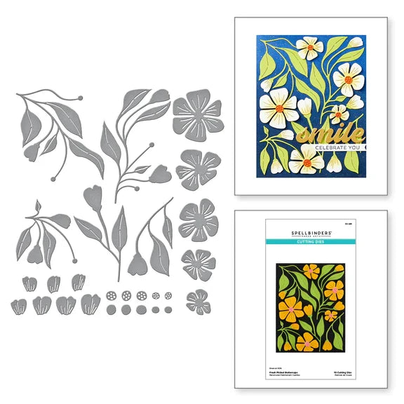 Fresh Picked Buttercups Etched Dies from the Fresh Picked Collection
