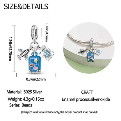 Passport to Adventure Sterling Silver Travel Charm