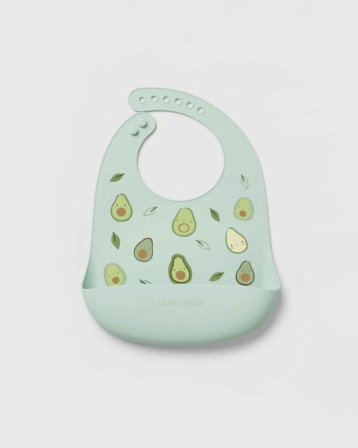Silicone Bib Printed - Avocado
