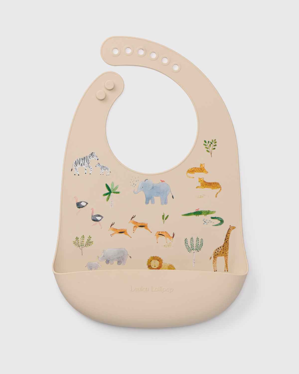 Silicone Bib Printed - Safari Jungle