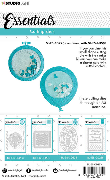 SL Cutting Die Circle Shaker Frame Essentials 95x98x1mm 8 PC nr.223