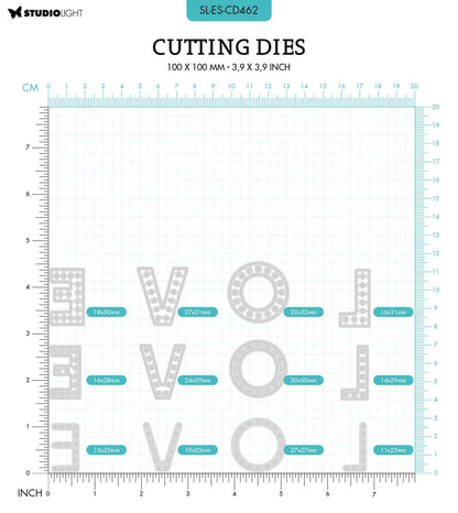 SL Cutting Die Love Essentials 100x100x1mm 12 PC nr.462