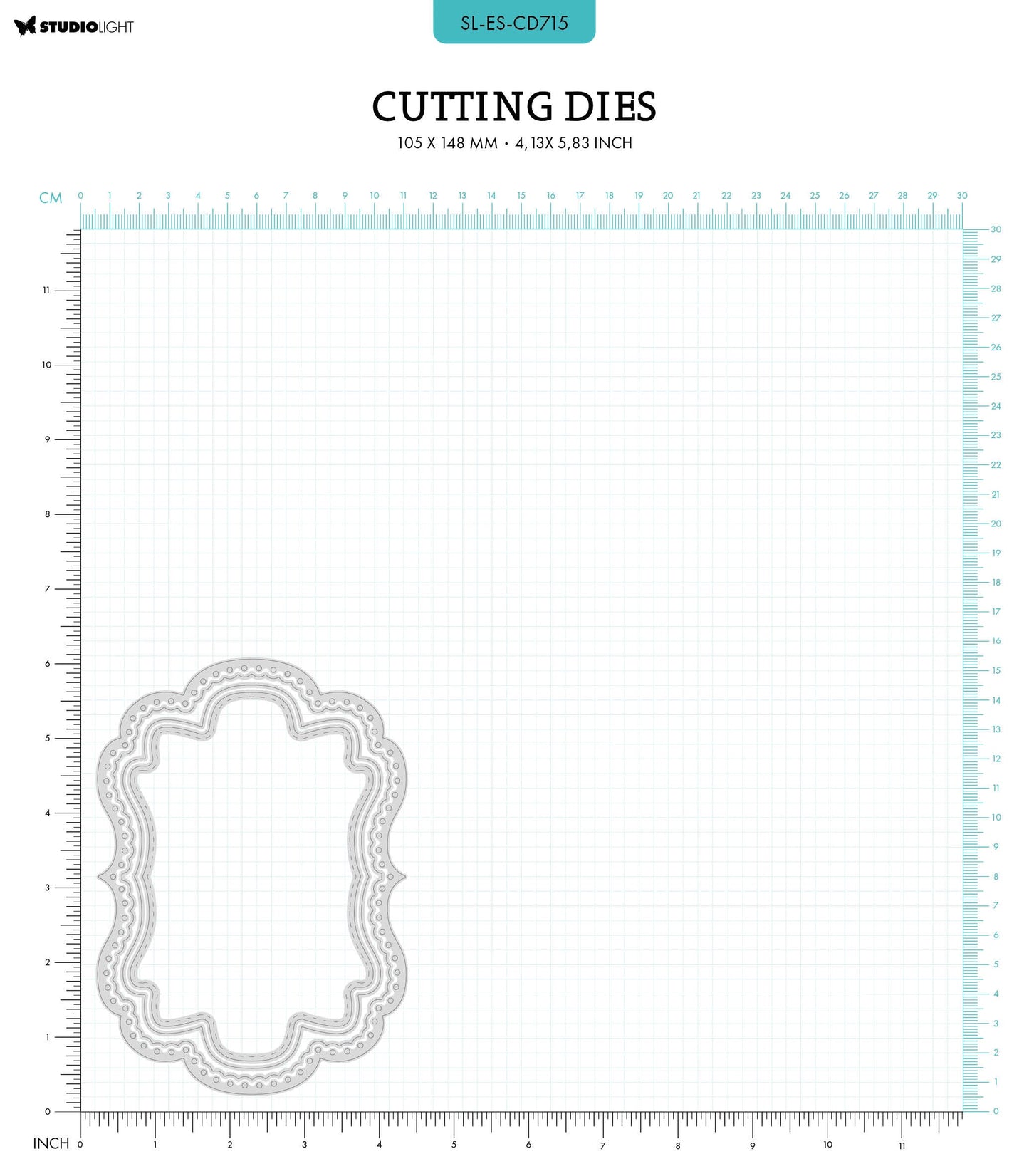 SL Cutting Dies Dots Frame Shape Essentials 105x148x1mm 4 PC nr.715