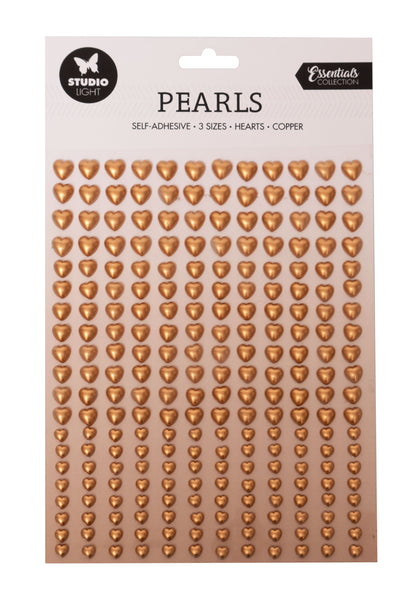 SL Self-Adhesive Pearls Copper Hearts Essentials 140x230x4mm 240 PC nr.05