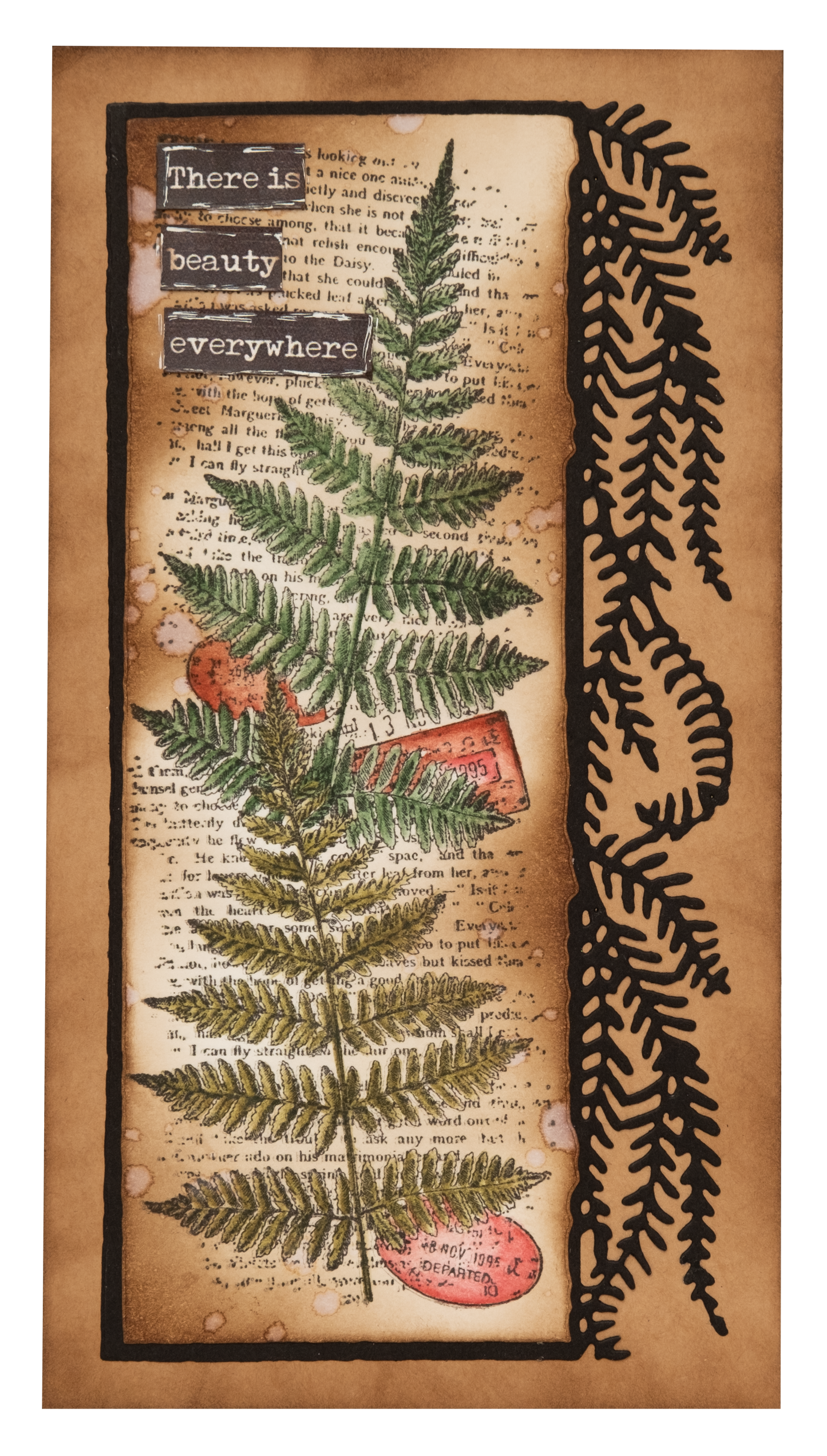 SL Clear Stamp Fern Background Grunge Collection 1 PC