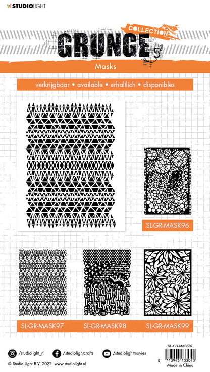 SL Mask Macrame Grunge Collection 210x148x1mm 1 PC nr.97