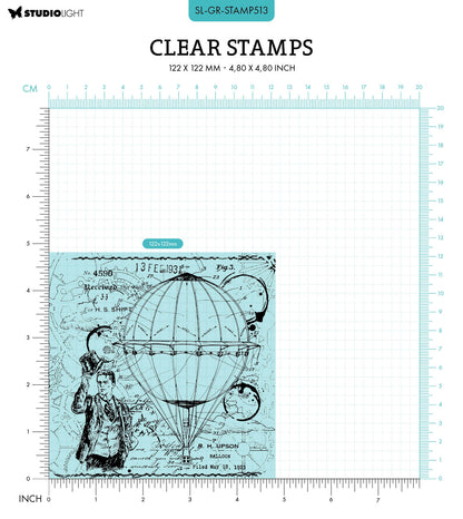 SL Clear Stamps The Hot Air Balloon Grunge Collection 122x122x3mm 1 PC nr.513