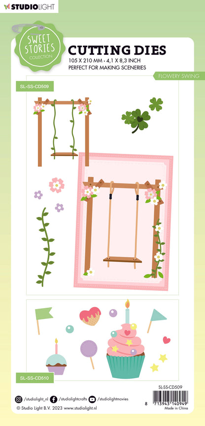 SL Cutting Die Flowery Swing Sweet Stories 105x210x1mm 4 PC nr.509