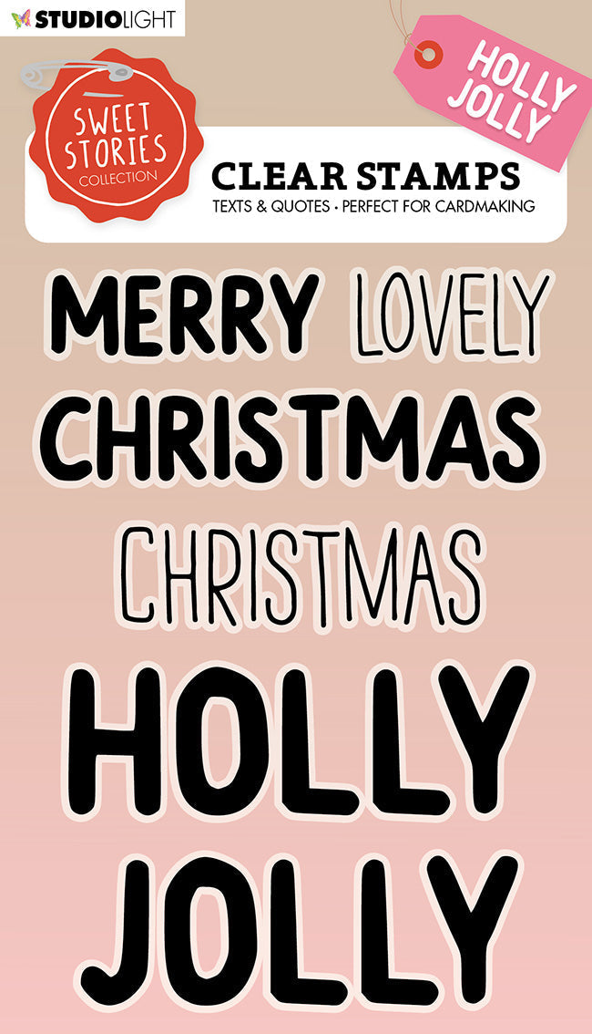 SS Clear Stamp Quotes Large Holly Jolly Sweet Stories 148x105x3mm 6 PC nr.294