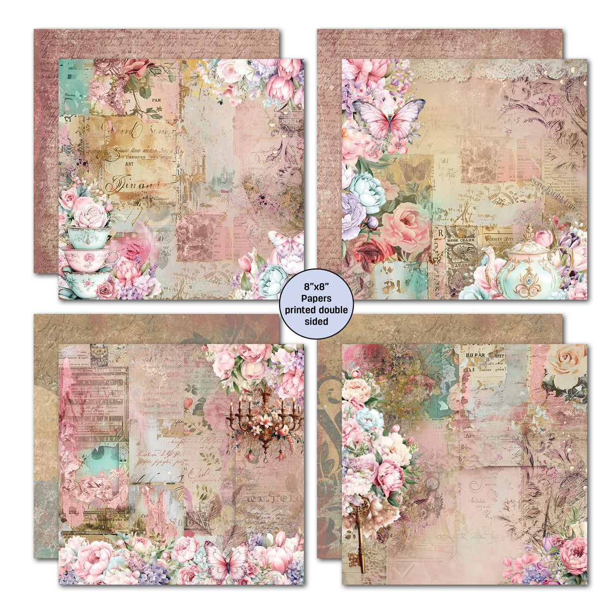 3Quarter Designs Positivi-Tea 8x8 Paper Pack