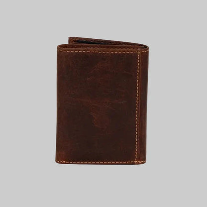 Greenwood Leather Men’s Tri-Fold RFID Wallet
