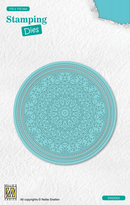 Nellie's Choice Stamping Dies Round - Christmas Trees