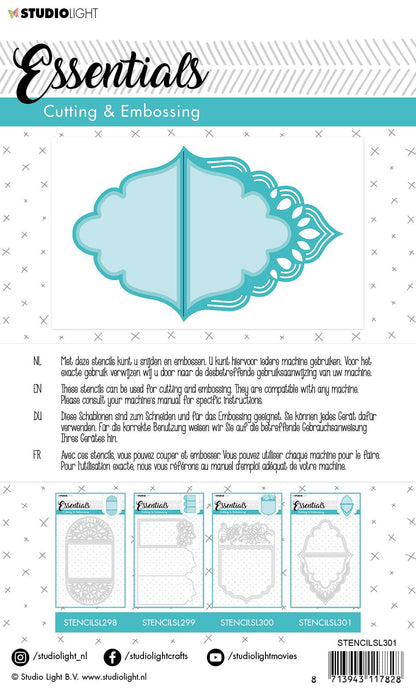 SL Cutting & Embossing Die Card Shape Essentials 202x132mm nr.301